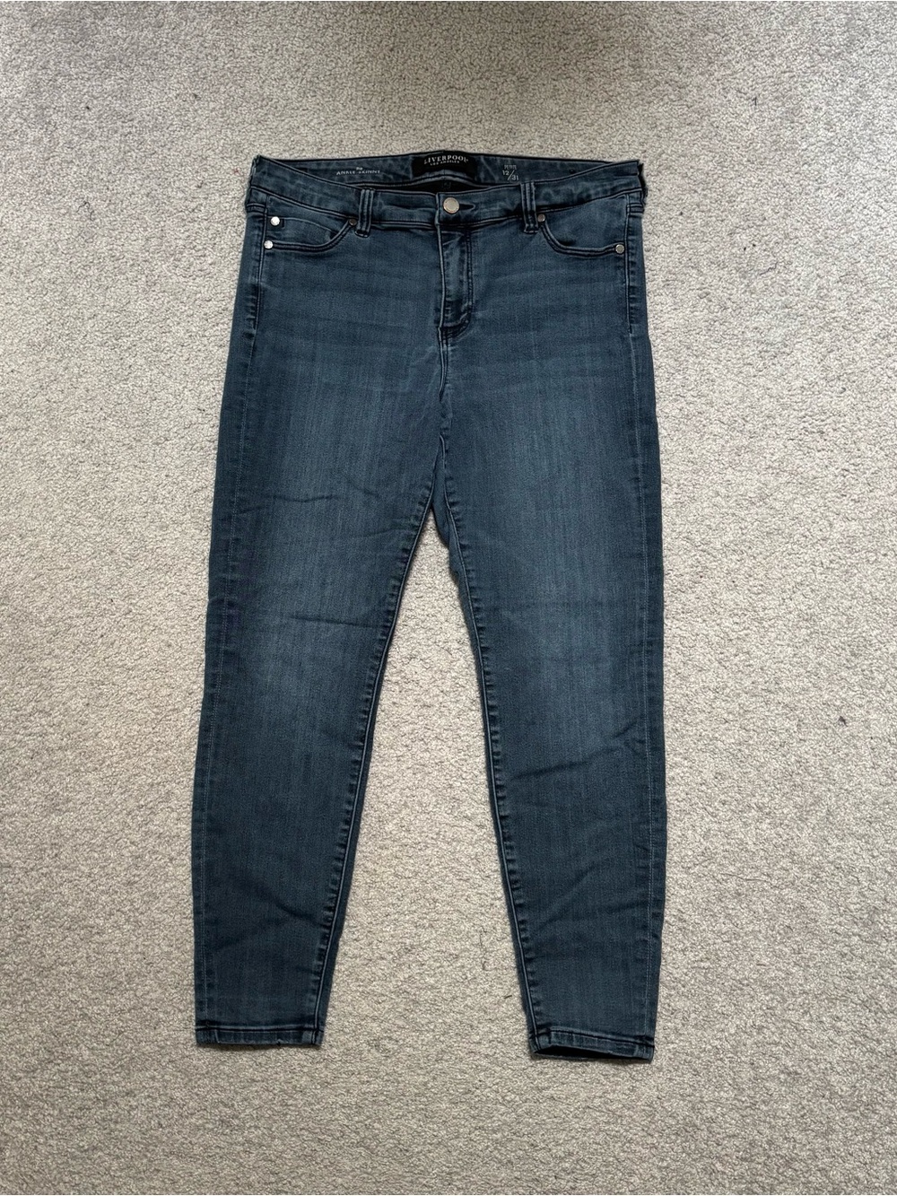 Liverpool Dark Blue Wash The Ankle Skinny Jeans